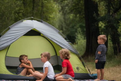 niños campamento en francia